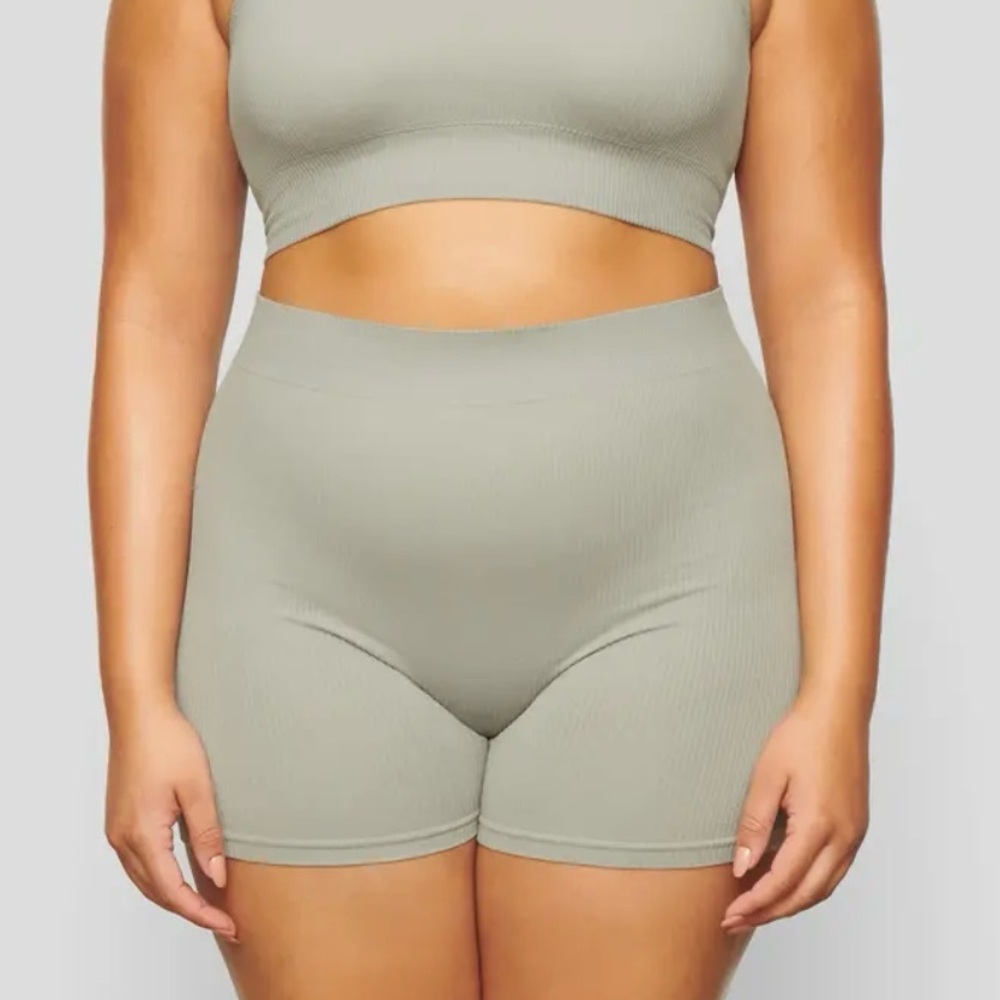 SKIMS | NWT Sea Haze Stretch Rib Shorts 2X/3X